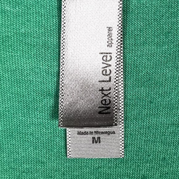 Next Level Lucky Lou's Sz M Long Tank Top Racerback Green Dice Stars Denton, TX - Picture 6 of 10